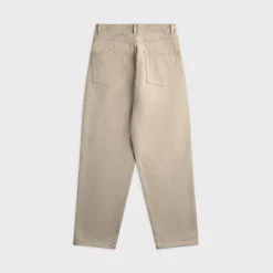 Wide Leg Twist Brown Cotton Jean
