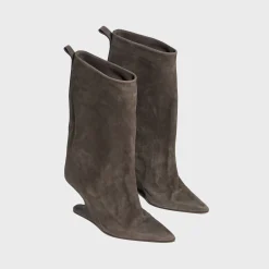 WMNS Cantilever Suede Peep Toe Boots