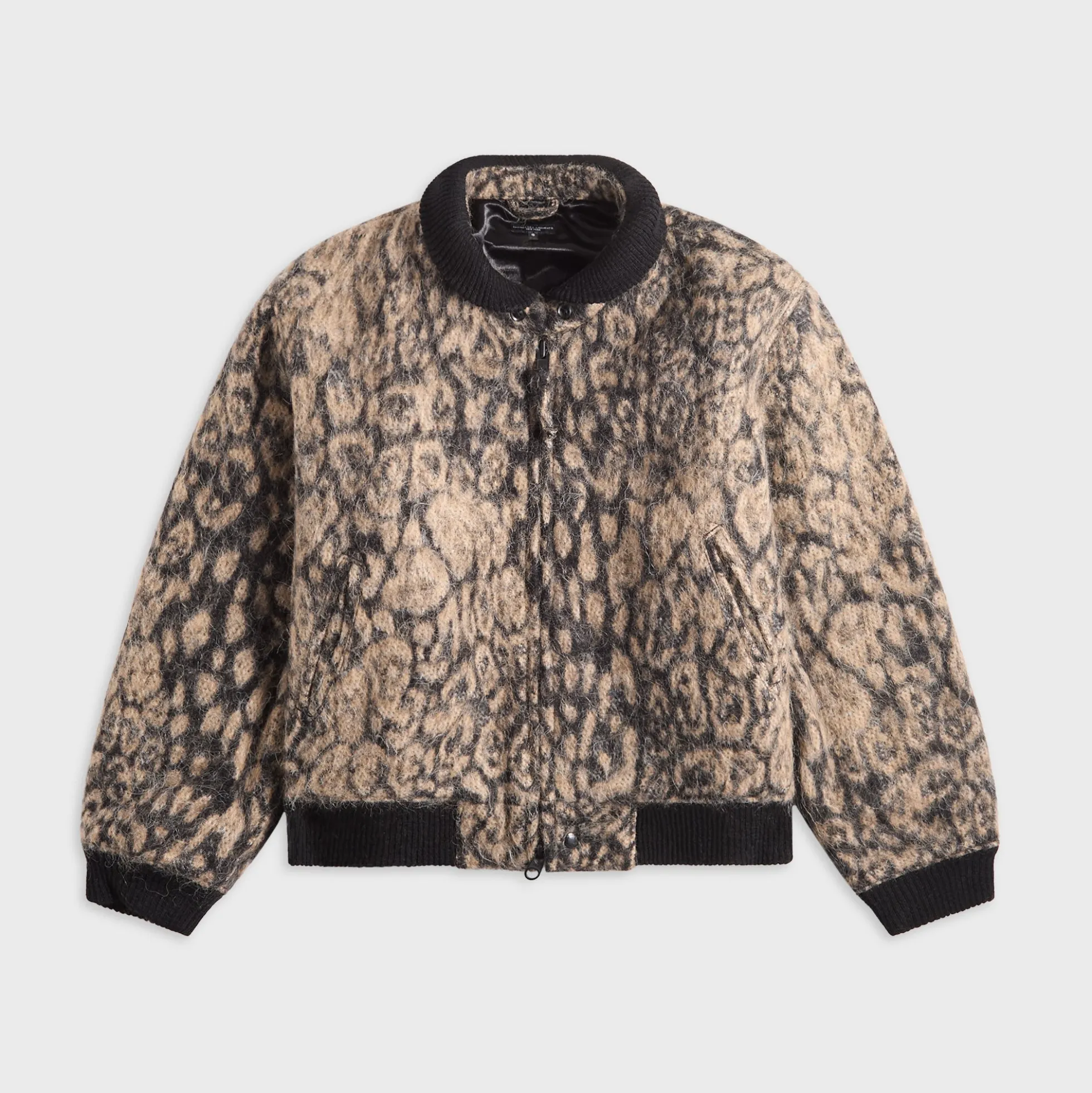 Wool Poly Leopard Jacquard Jacket