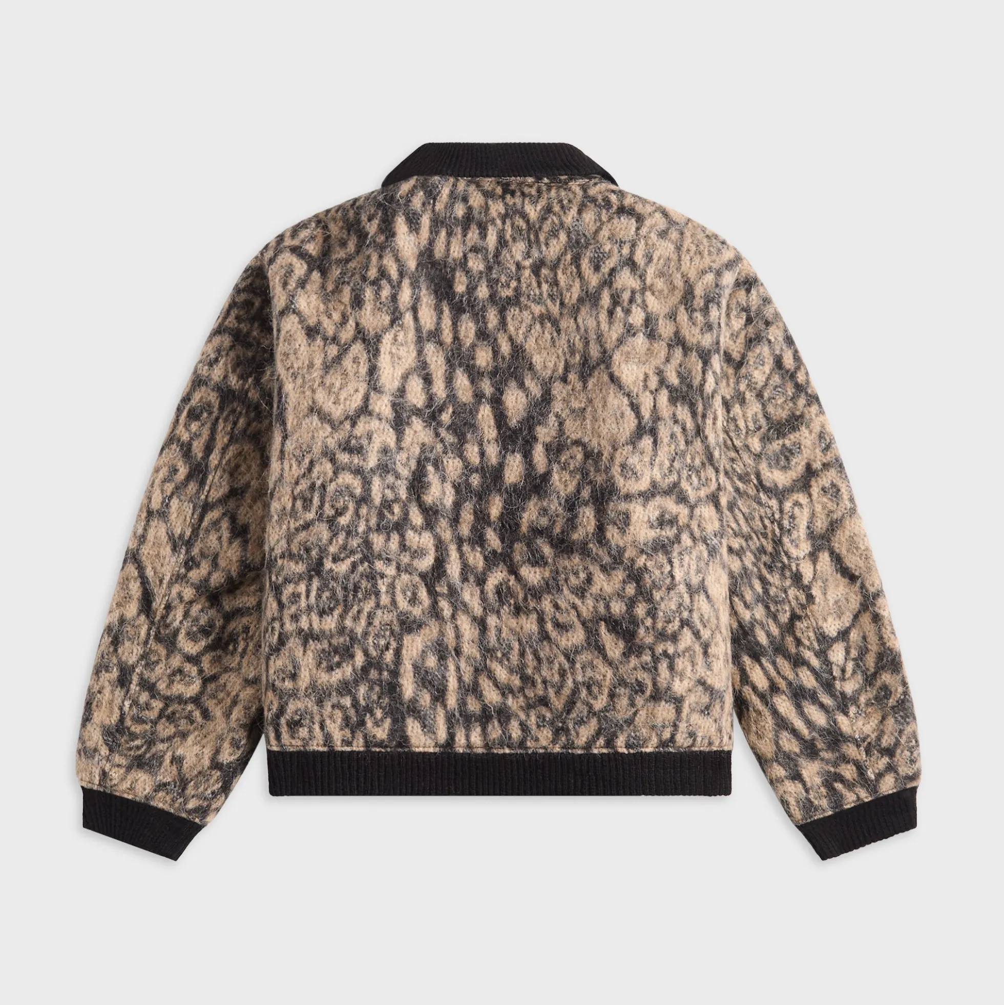 Wool Poly Leopard Jacquard Jacket