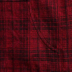 Zipped Wool Glen Plaid Work Hoody